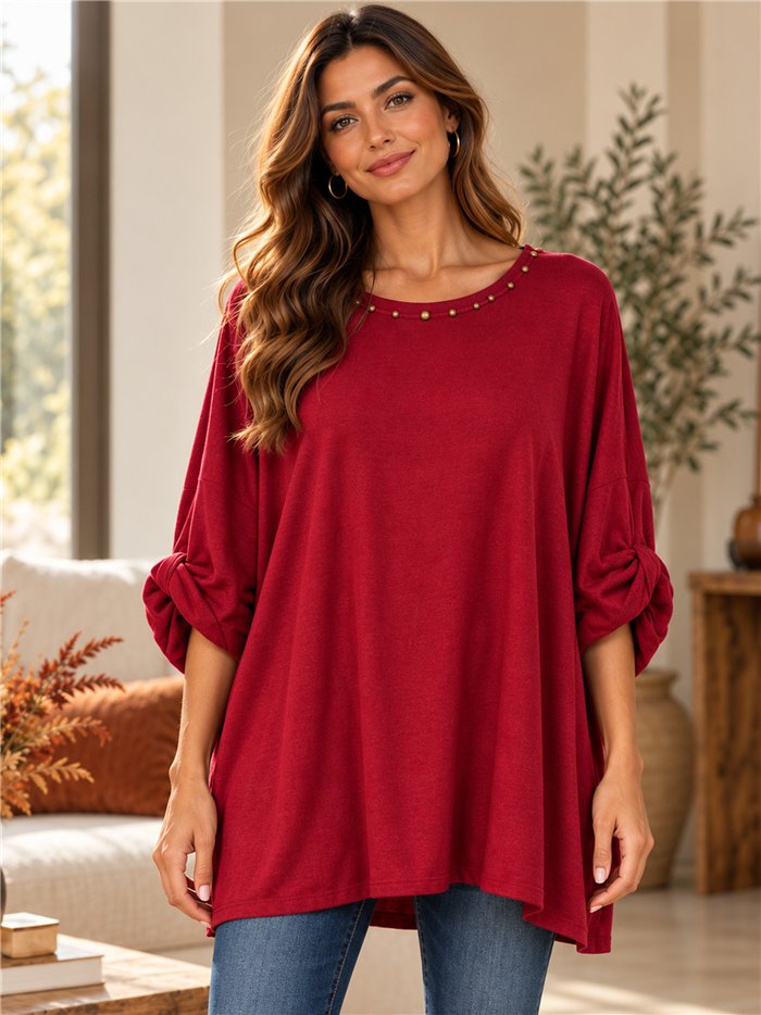 Jersey talla grande con tachas