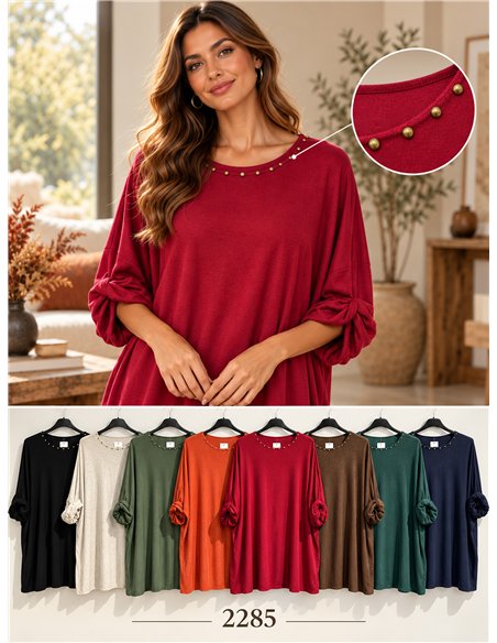 Jersey talla grande con tachas