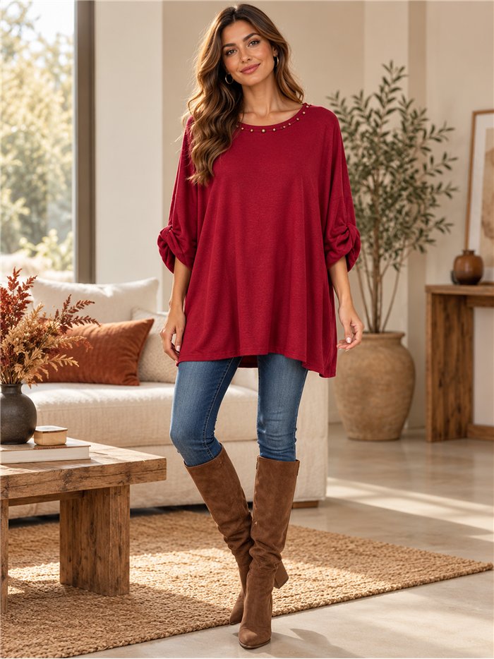 Jersey talla grande con tachas