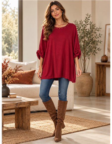 Jersey talla grande con tachas