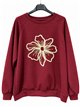 Sudadera flor bordada con lentejuelas