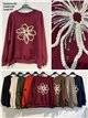 Sudadera flor bordada con lentejuelas