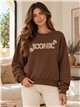 Sudadera amplia logo animal print
