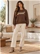 Sudadera amplia logo animal print