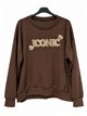 Sudadera amplia logo animal print