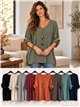 Jersey amplia con relieve geométrico y collar