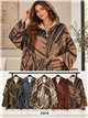 Chaqueta estampada talla grande con capucha