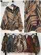 Chaqueta estampada talla grande con capucha