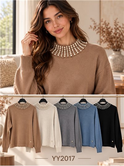 pull à col perle 2