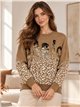 Jersey animal print con lentejuelas