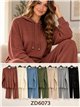 Set aus übergroßem Kapuzenpullover und weit geschnittener Hose