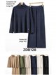 ensemble pull à col roulé en maille torsadée et pantalon large