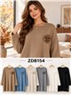 Jersey largo amplio con flor aplicada