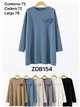 Jersey largo amplio con flor aplicada
