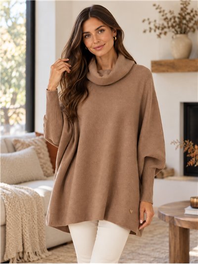 Maglione a collo alto taglie forti
