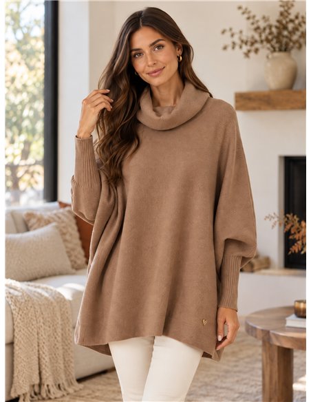 Jersey talla grande cuello vuelto