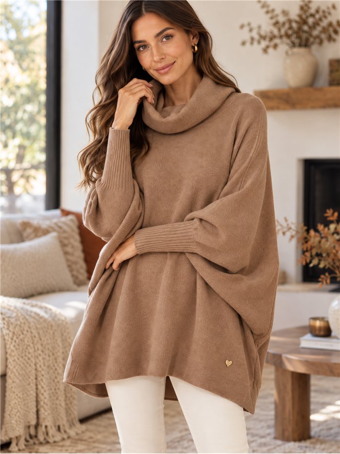 Jersey talla grande cuello vuelto