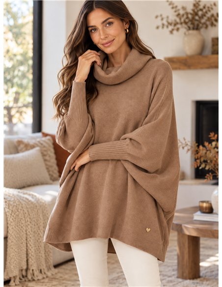 Jersey talla grande cuello vuelto