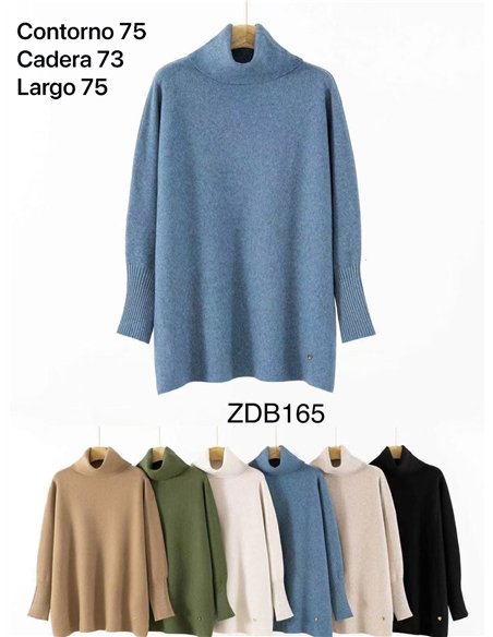Jersey talla grande cuello vuelto