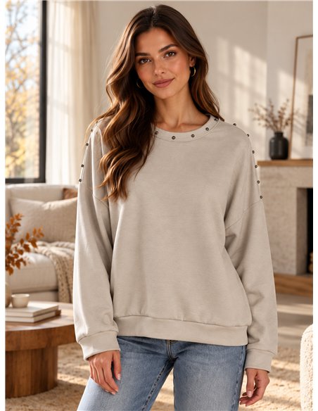 Sudadera tachuelas