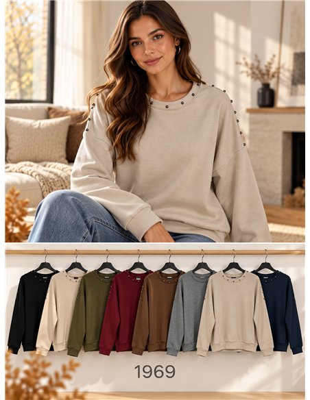 Sudadera tachuelas