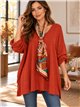 Jersey amplio con pañuelo estampado