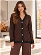 Oversized sparkle rhinestone cardigan and trousers set