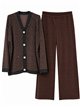 Oversized sparkle rhinestone cardigan and trousers set