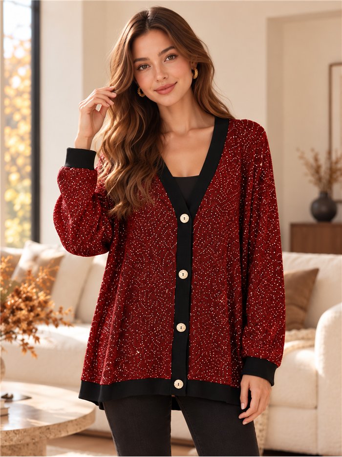 Veste de soirée oversize ornée de strass