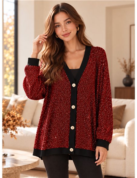 Veste de soirée oversize ornée de strass