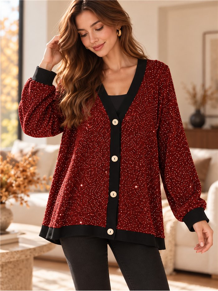 Veste de soirée oversize ornée de strass