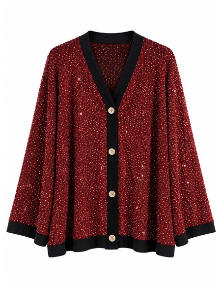 Veste de soirée oversize ornée de strass