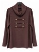 Jersey punto fino cuello drapeado con botones