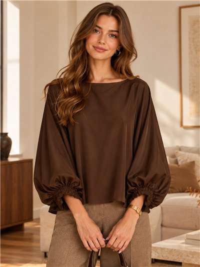 Balloon sleeve blouse