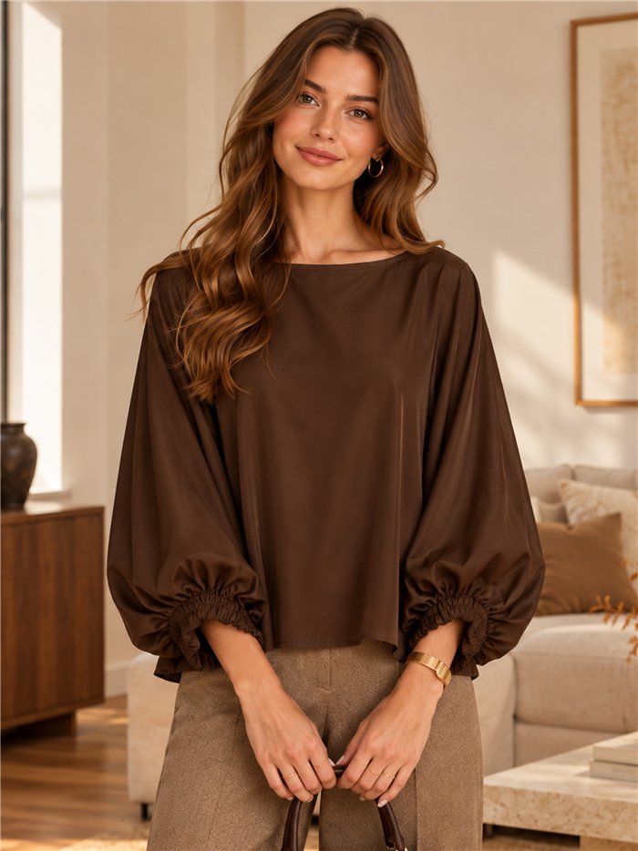 Balloon sleeve blouse