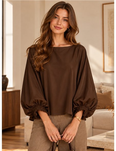Balloon sleeve blouse