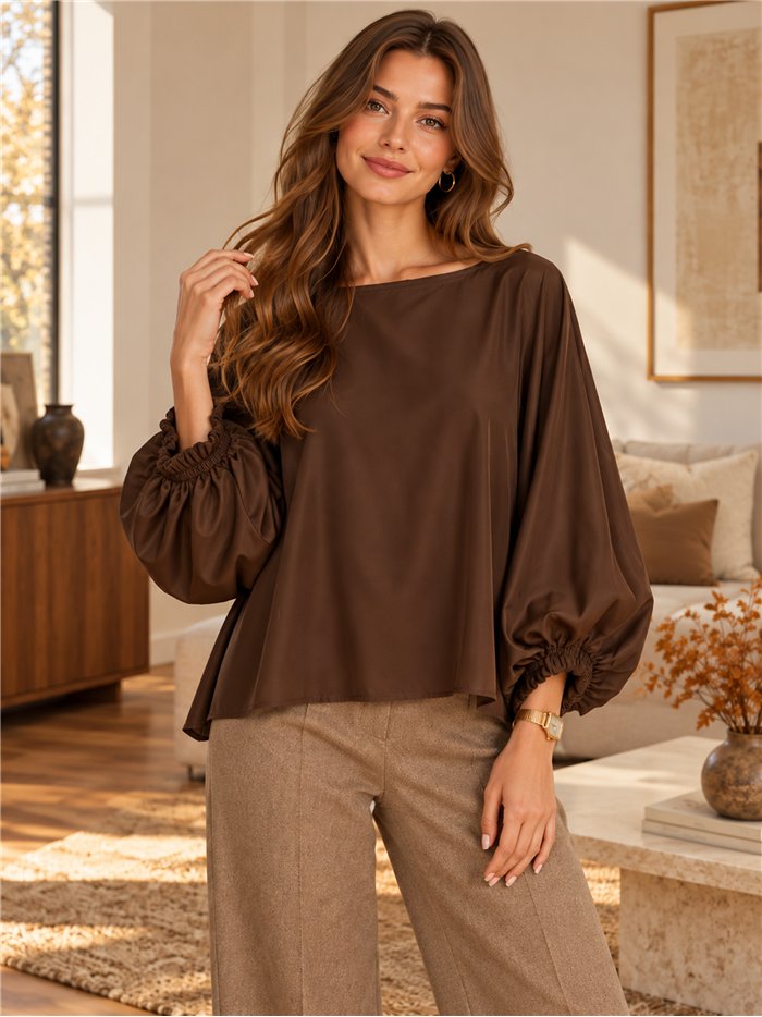 Balloon sleeve blouse