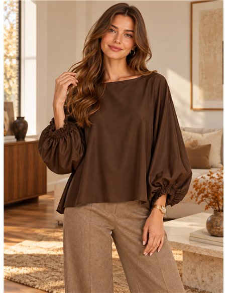 Balloon sleeve blouse