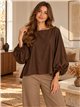 Balloon sleeve blouse