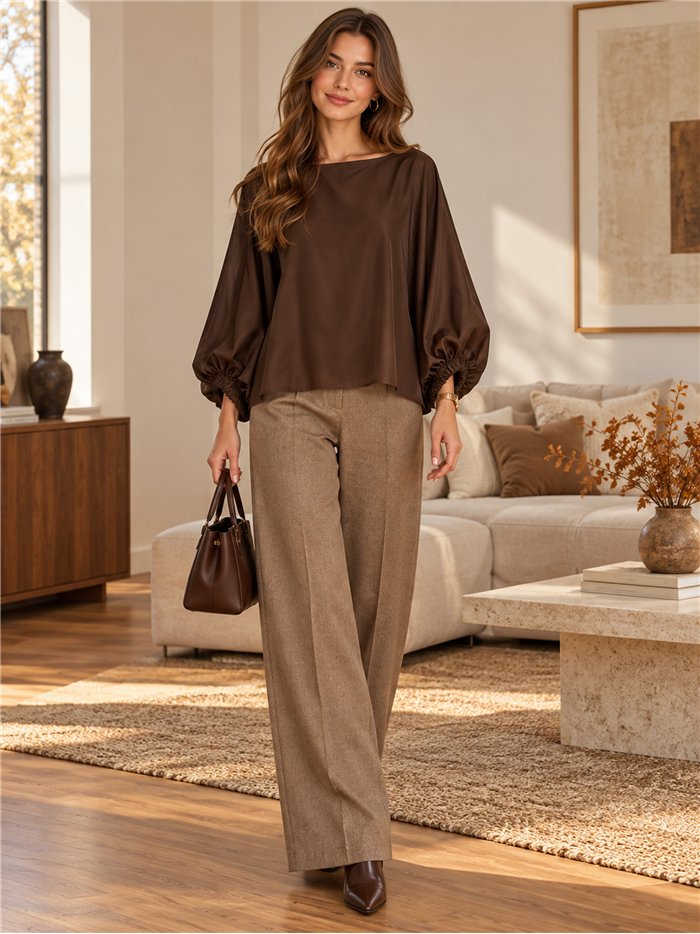 Balloon sleeve blouse