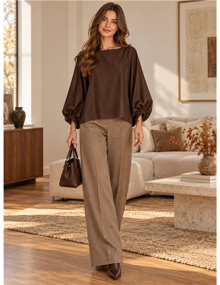 Balloon sleeve blouse