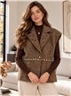 Gilet di lana con borchie