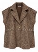 Gilet di lana con borchie