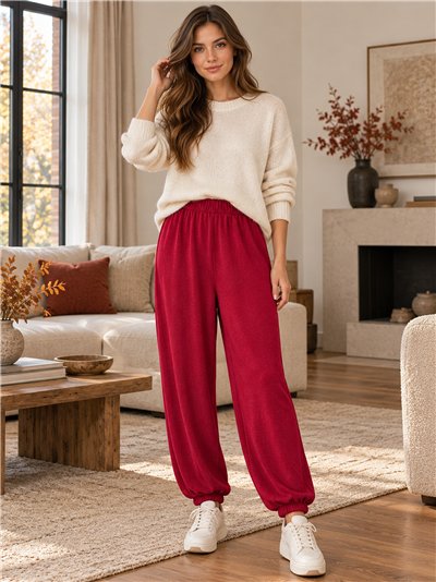 Pantalón bombacho de punto fino