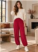 pantaloni harem a maglia fine