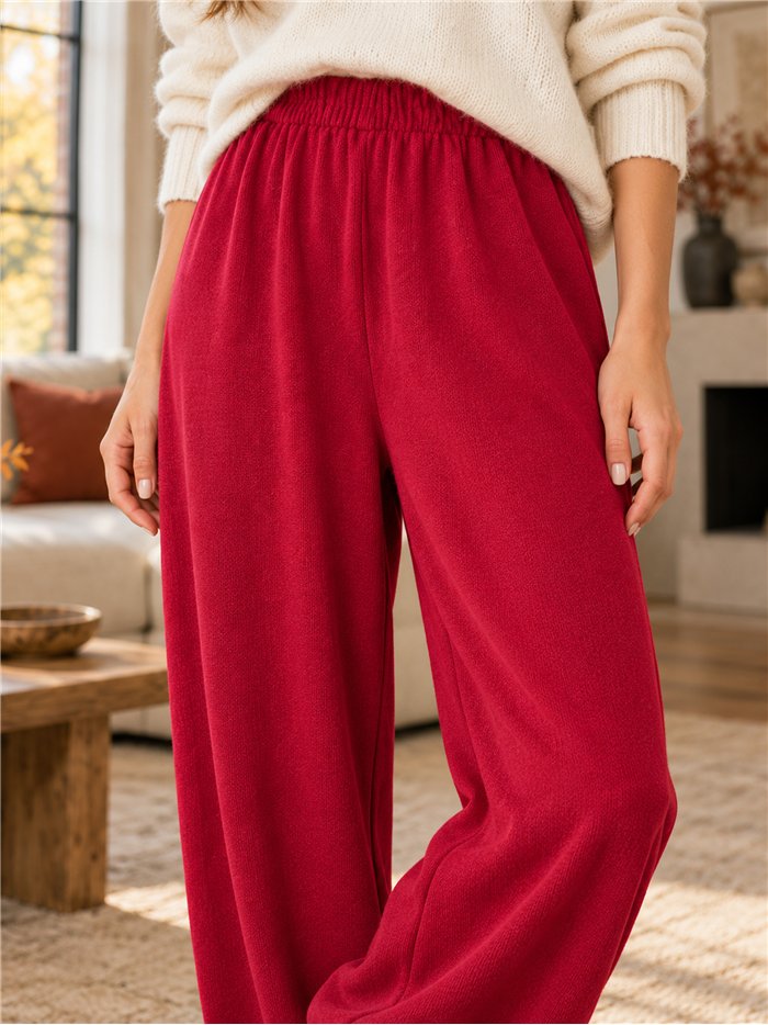 pantaloni harem a maglia fine