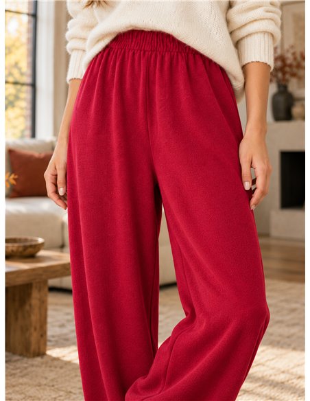 pantaloni harem a maglia fine