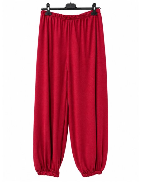 pantaloni harem a maglia fine