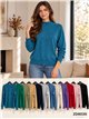 Jersey de punto fino cuello perkins con lentejuelas