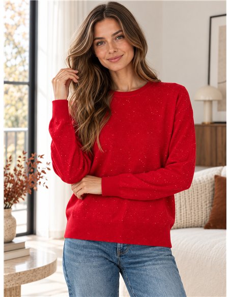 Jersey de punto fino con lentejuelas